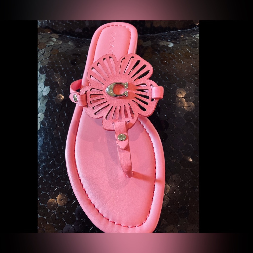 Coach Julia Tea Rose Sandals NWOT - Picture 4 of 13